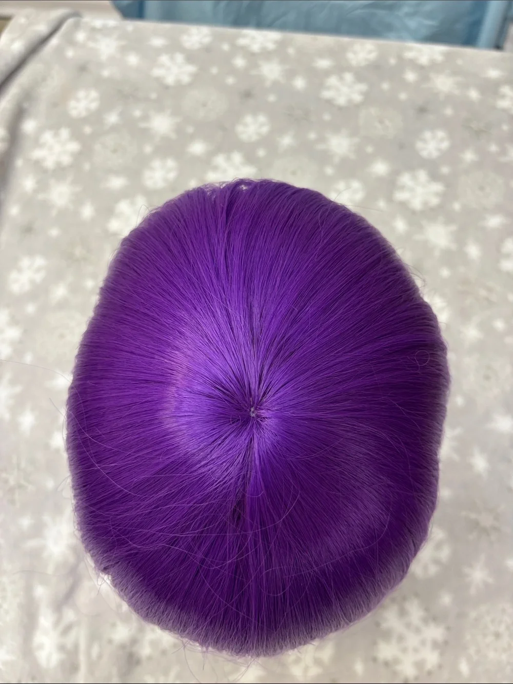Sleek Purple Synthetic Bob Wig with Bangs - Women Hair Wig